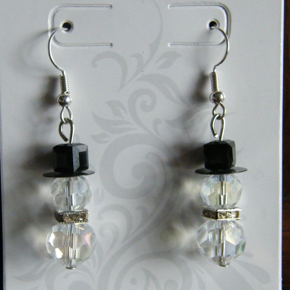 Snowman Beaded Earrings